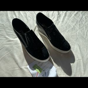 Staccato rhinestone embelled wedge sneakers from Osaka, Japan EU SZ 38